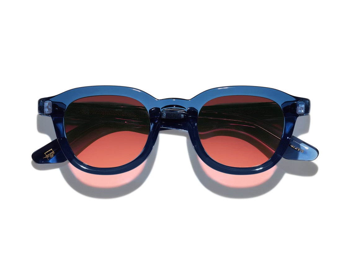 Moscot Blue Or-Dah-S Translucent Gradient Acetate Sunglasses