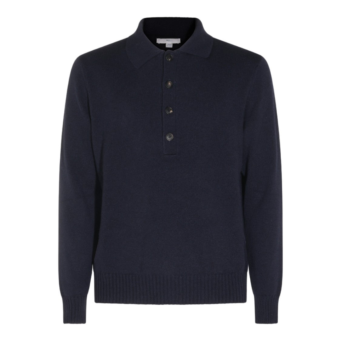 Malo Long-Sleeve Polo Shirt With Classic Collar