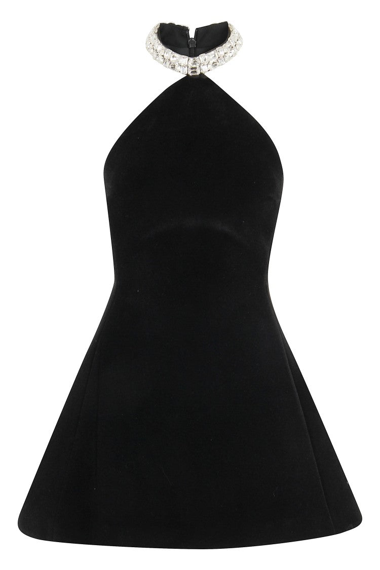 David Koma Sleeveless Velvet Mini Dress