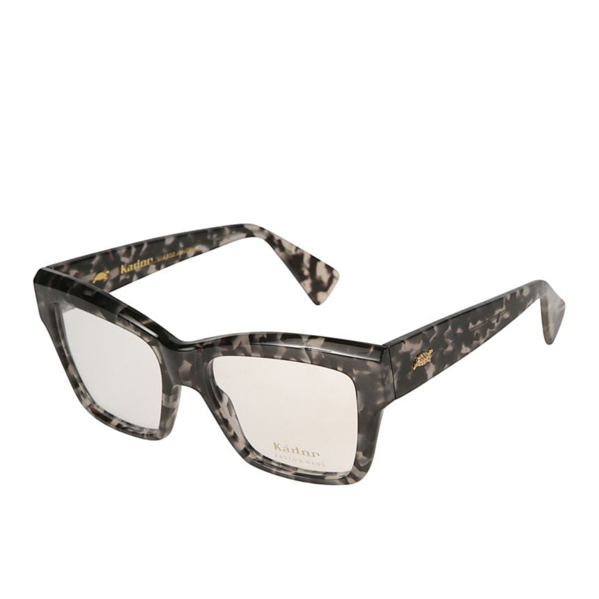 Kador Charm Tortoiseshell Square Frame Eyeglasses With Gold Branding