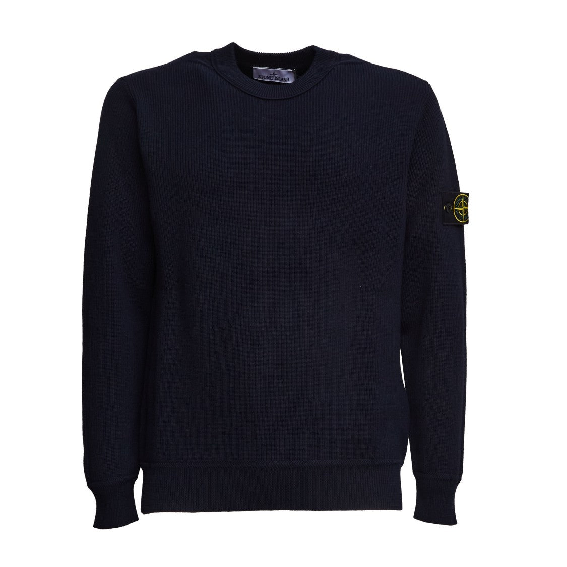 Stone Island Ribbed Soft Organic Cotton Sweater
