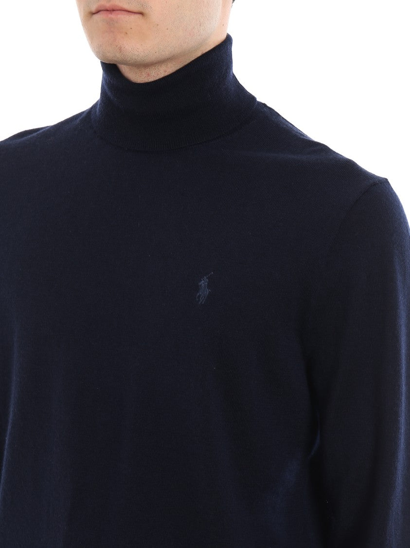 Polo Ralph Lauren Fine-Knit Turtleneck Sweater With Subtle Logo Detail