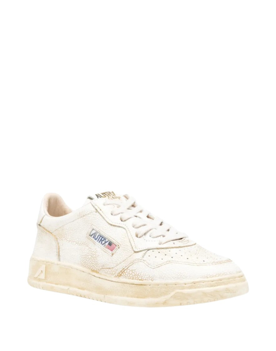 Autry Super Vintage Low Men’S White/Platinum Sneakers