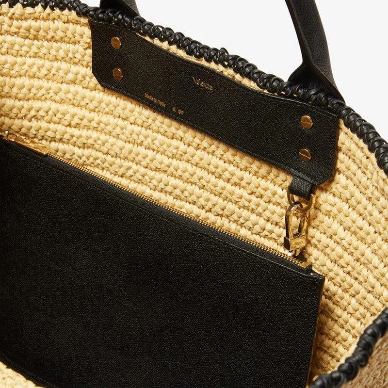 Valextra Mini Raffia Shopping Bag