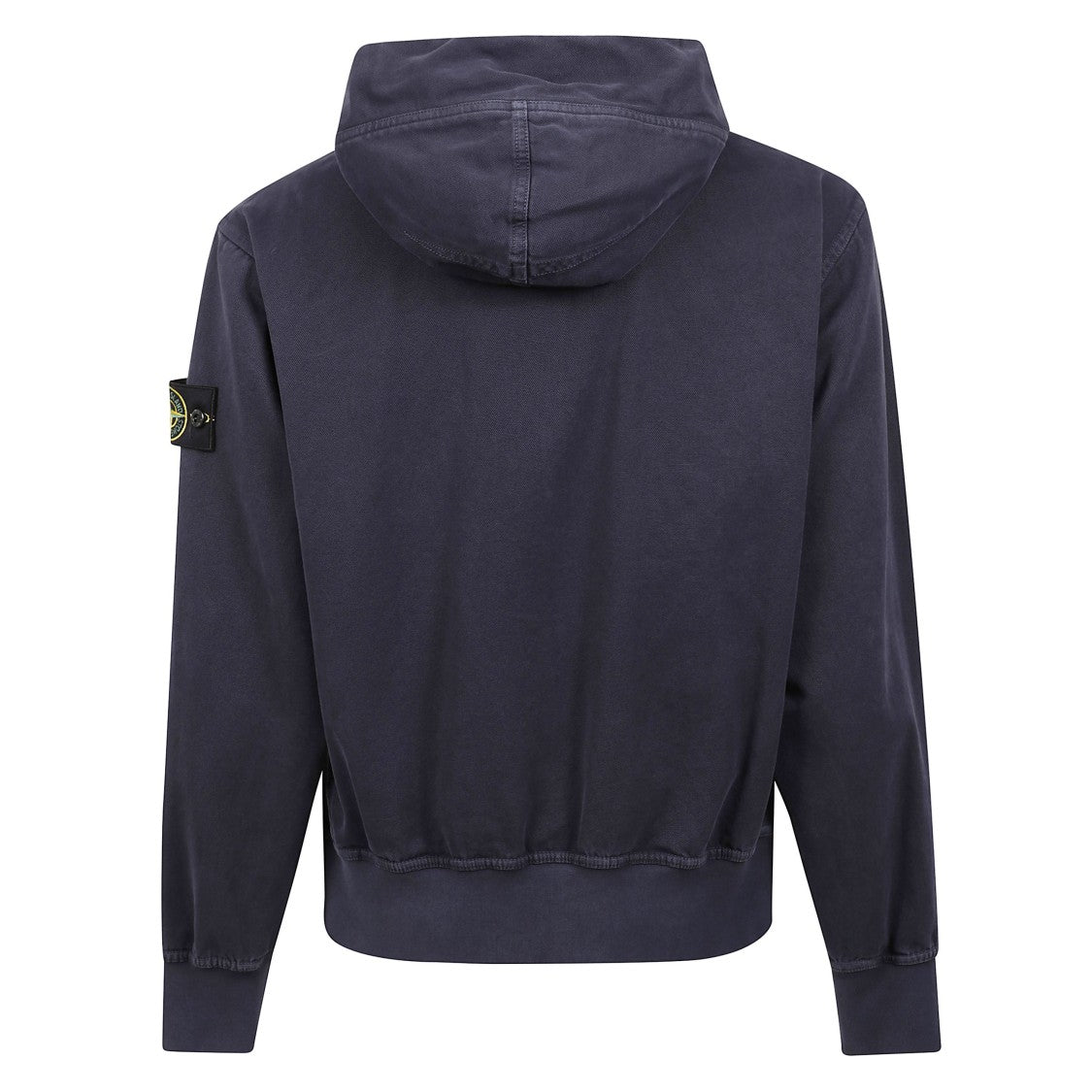 Stone Island Hooded Blue Cotton Sweatshirt