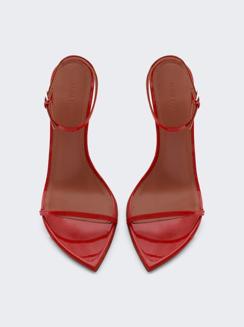 Amina Muaddi Bruna Sandal Red Patent Leather