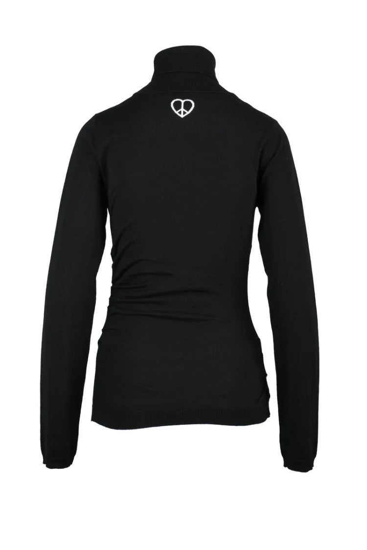 Mo5ch1no Jeans Twisted Turtleneck Knit - Black