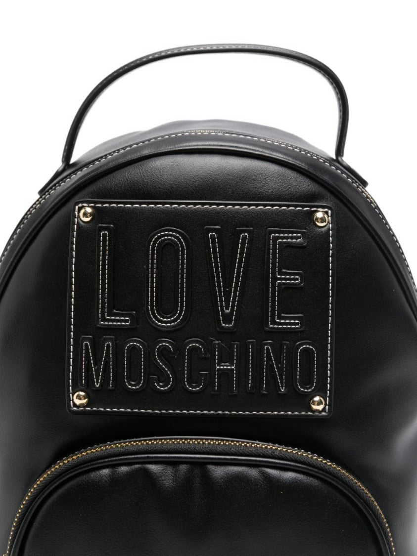 Love Moschino Bucket Bag With Stitched Logo And Gold-Tone Accents