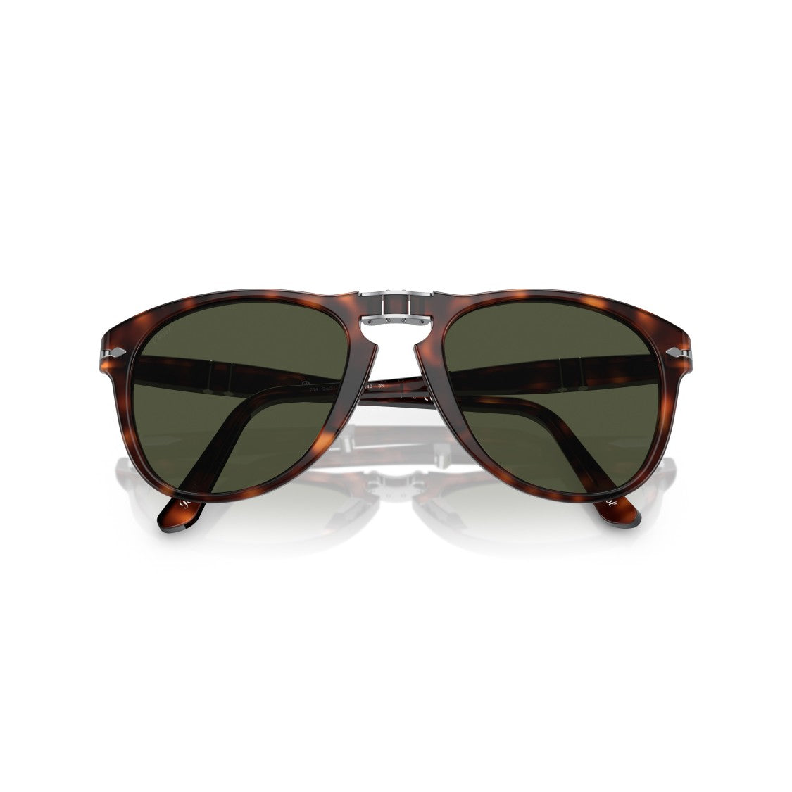 Persol 0Po0714 Rounded Tortoiseshell Acetate Sunglasses With Silver Accents