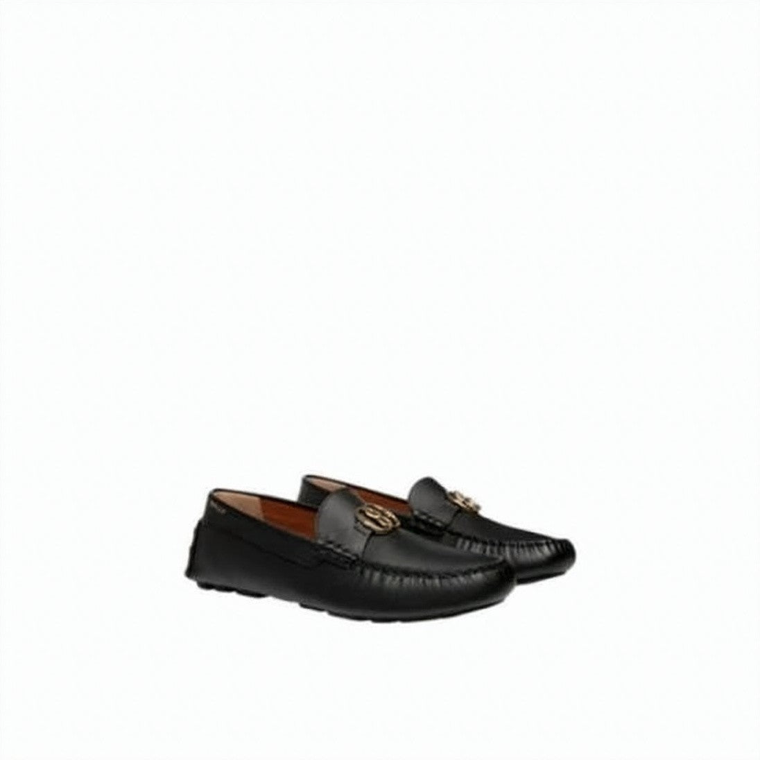 Bally Moccasin-Toe Flats With Subtle Metallic Emblem
