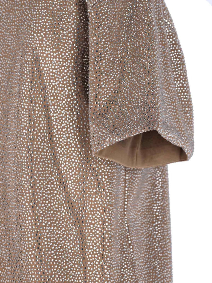 Giuseppe Di Morabito Mini Dress With Strass – Brown
