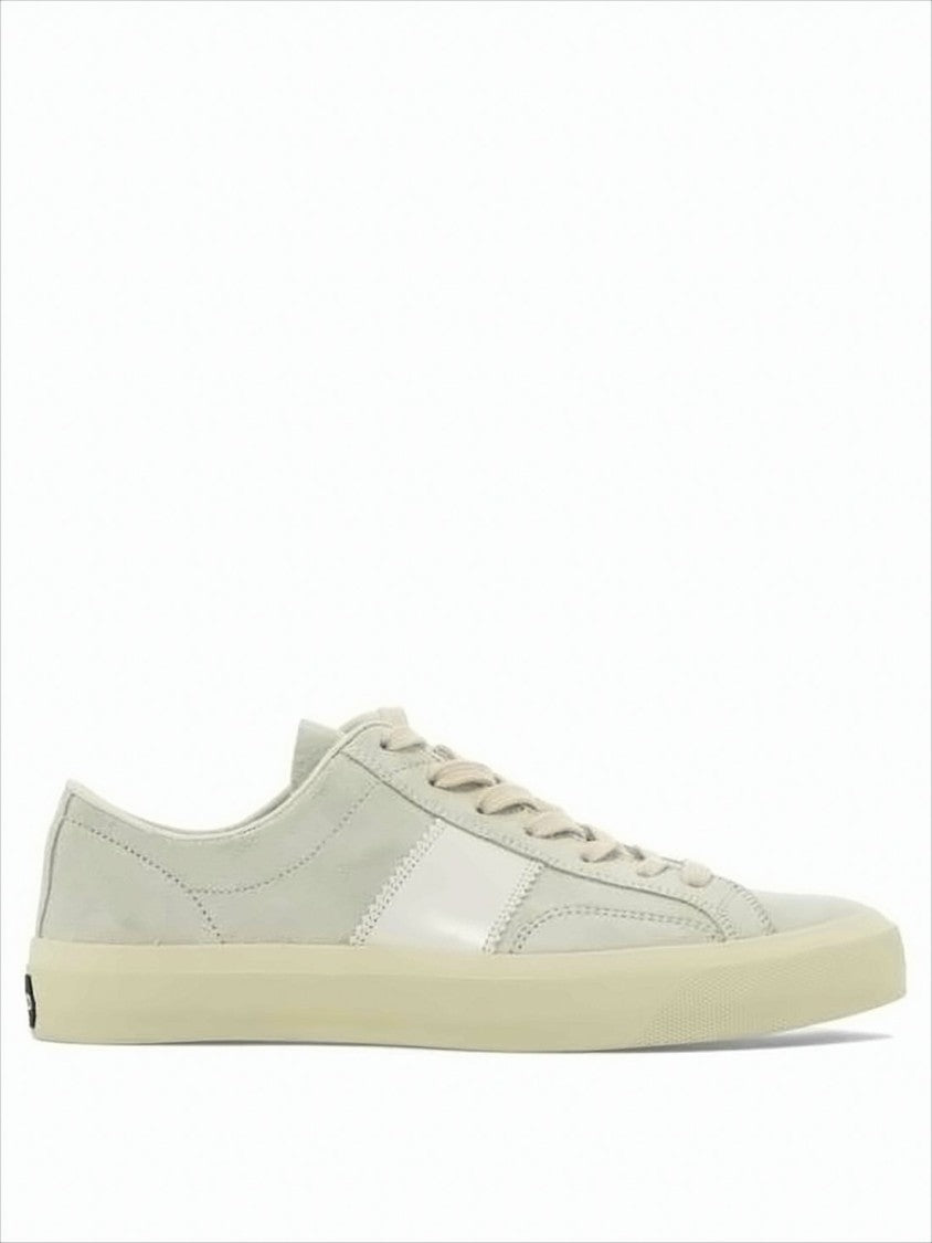 Tom Ford Minimalist Low-Top Suede Sneakers With Leather Accents