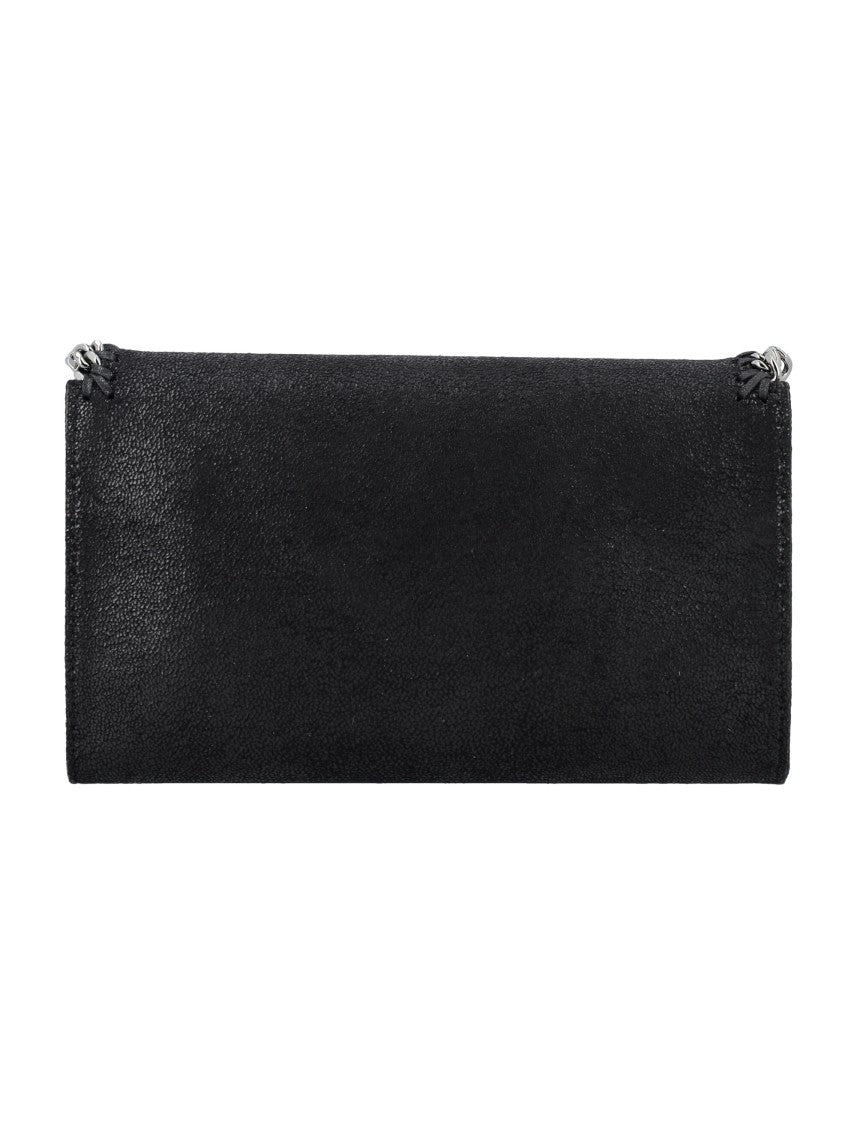 Stella Mccartney Eco Shaggy Deer Chain Wallet With Logo Medallion