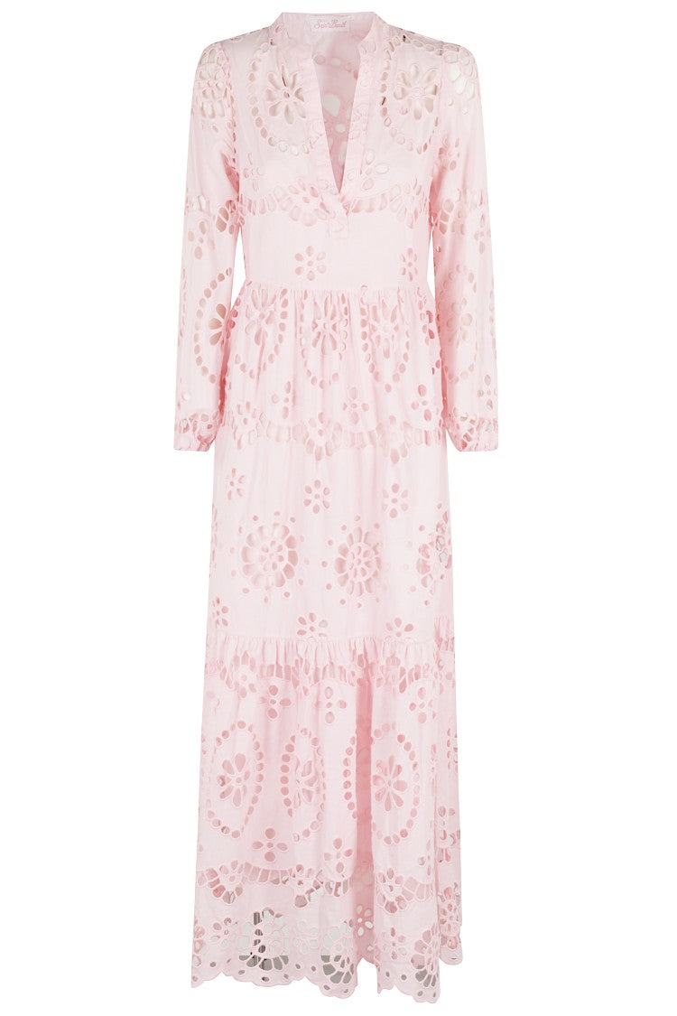Mc2 Saint Barth Sangallo Lace Embroidered Maxi Dress