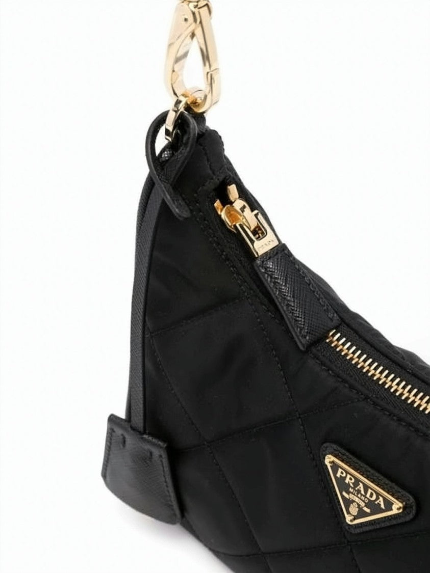 Prada Compact Quilted Nylon Shoulder Bag