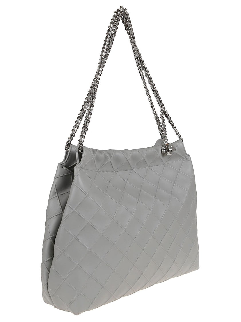 Tory Burch Quilted Lamb Leather Shoulder Bag With Chain Strap