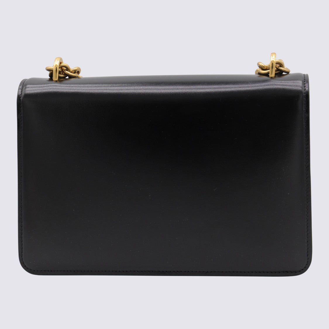 Valentino Garavani Rectangular Black Bag With Gold-Tone Chain Strap And Logo Emblem