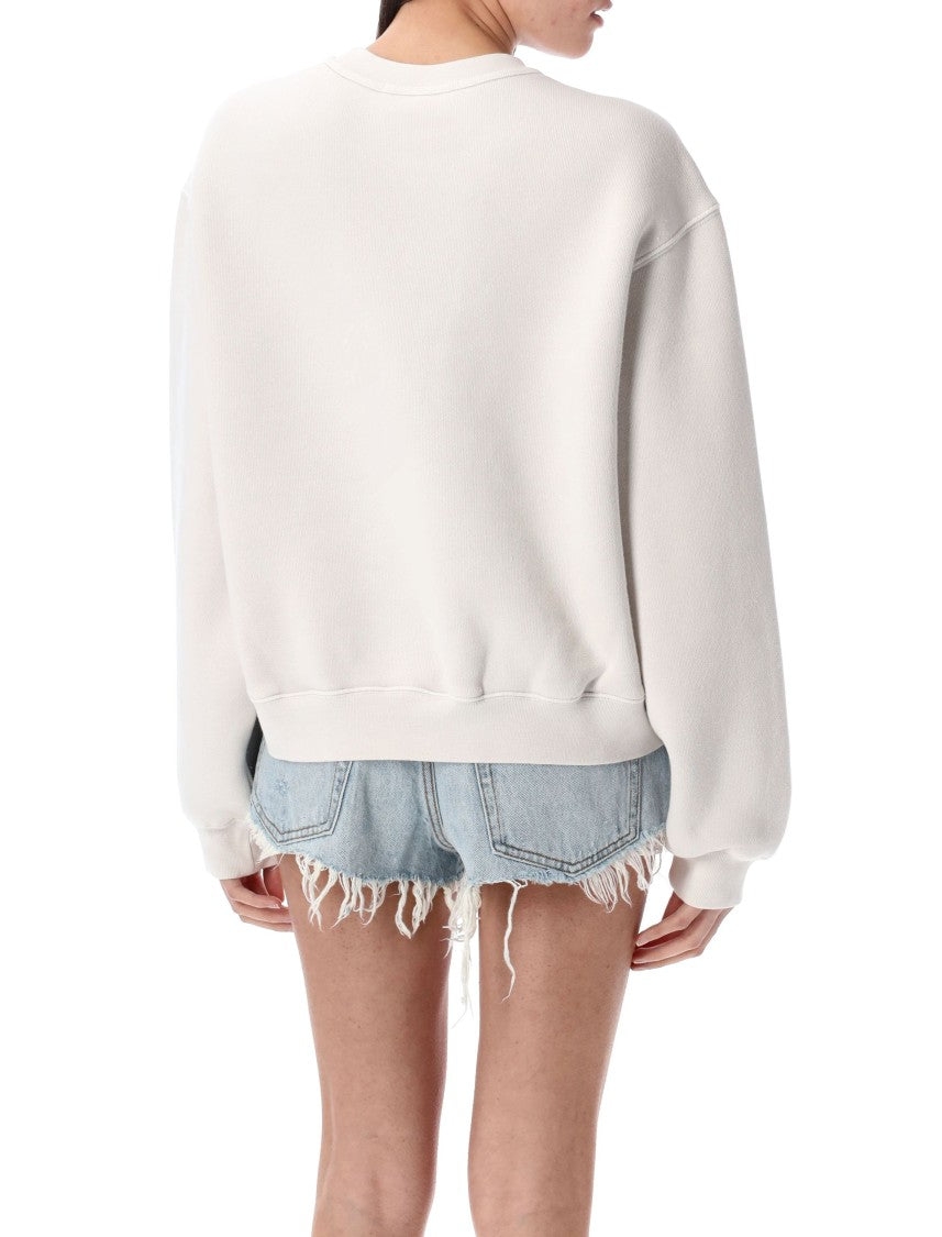 T By Alexander Wang Graphic Crew Neck Fleece Sweatshirt