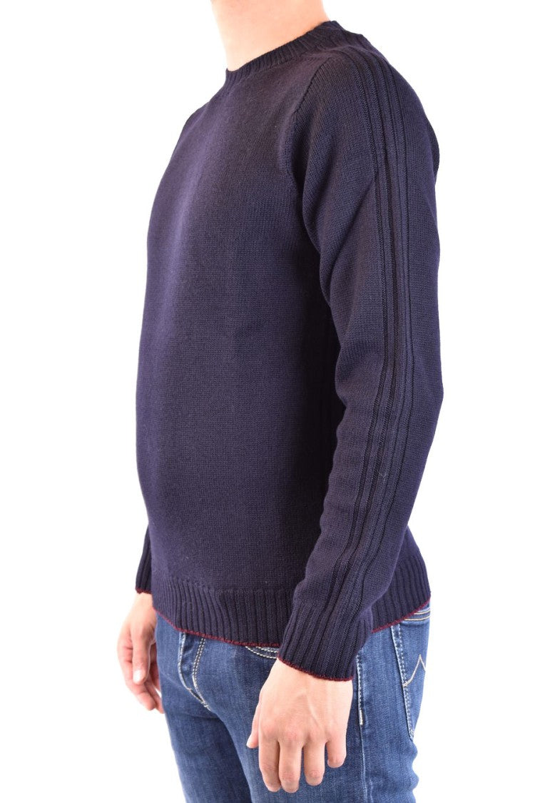 Dondup Multicolor Wool Sweater With Ribbed Detailing