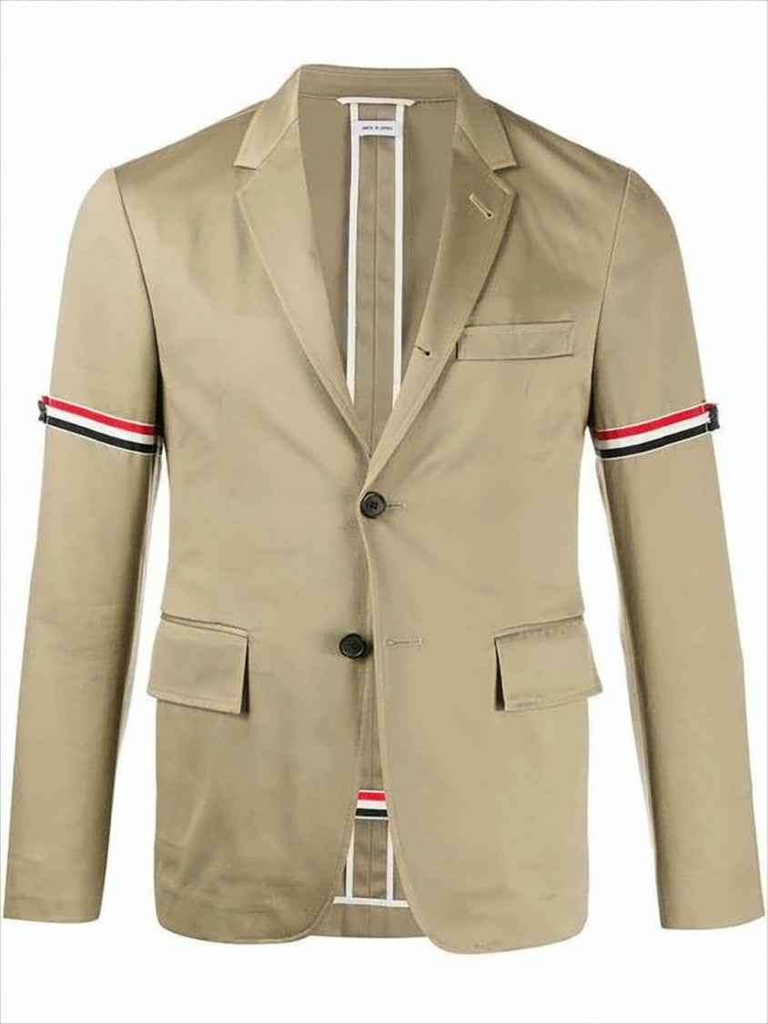 Thom Browne Tailored Two-Button Jacket With Signature Striped Accents