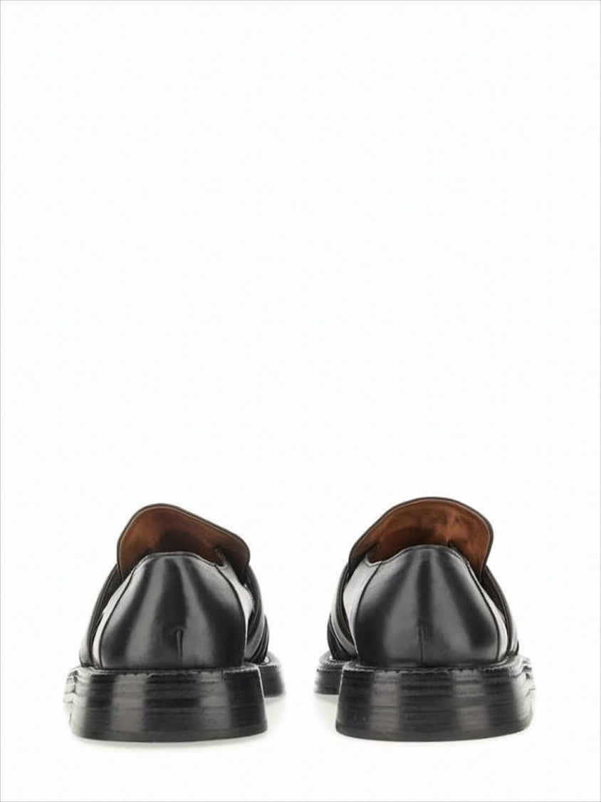 Marsèll Ruched Leather Loafers With Classic Slip-On Design