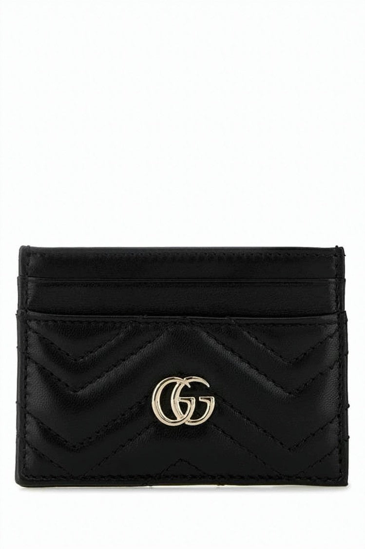 Gucci Quilted Leather Gg Marmont Card Wallet