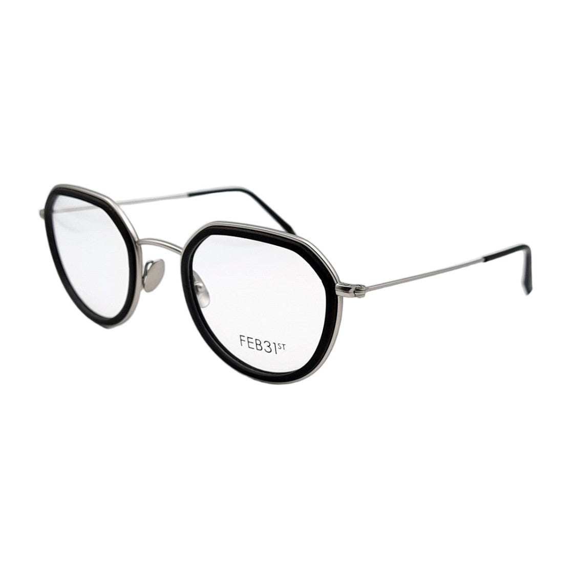 Feb31st Black Mattias Metal Geometric Eyeglasses