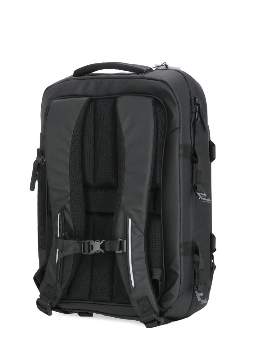 Peuterey Clapier Black Square Zip Compartments Backpack