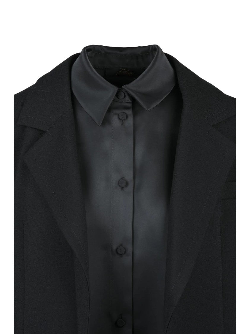 Twinset Actitude Black Polyester-Blend Short Jacket