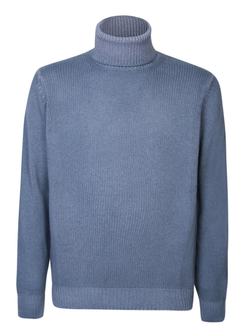 Dell'oglio Blue Turtleneck Knitwear