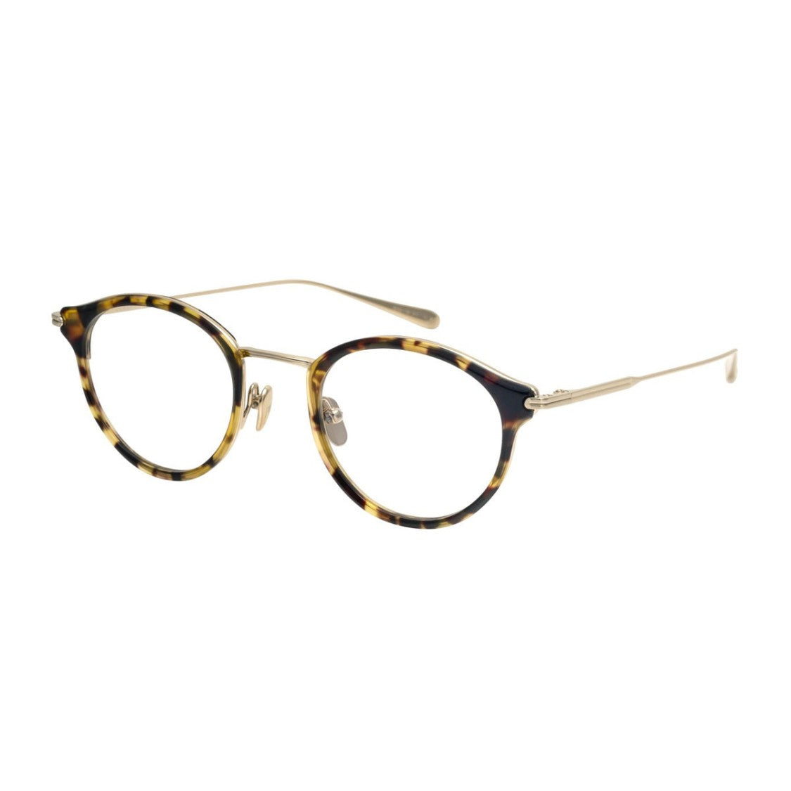 Masunaga Havana Ingrid Titanium-Blend Round Glasses