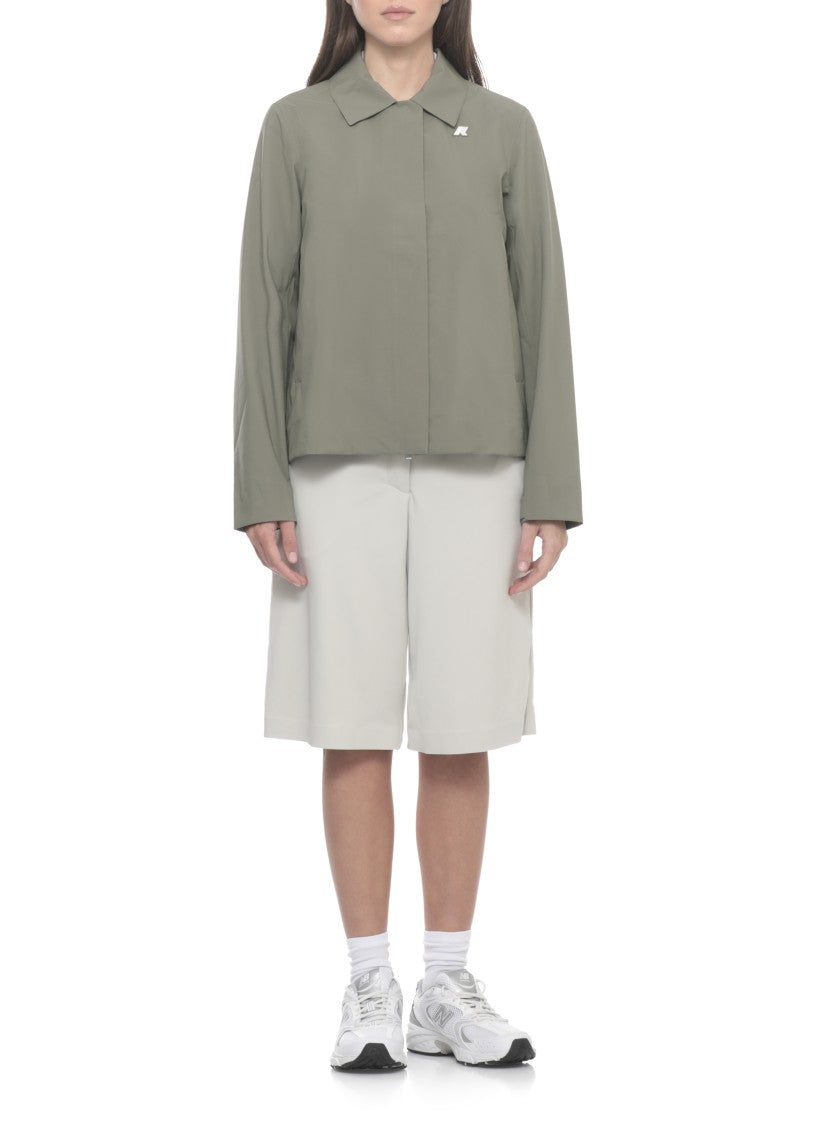K-Way Green Arabel Waterproof Zip Jacket