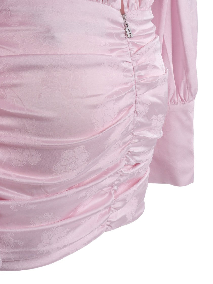 Rotate Orchid Ice Bow Gathered Mini Dress