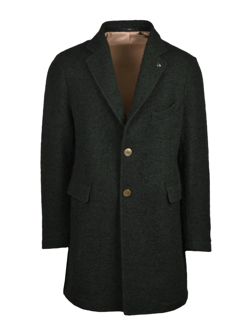 Gih Green Wool-Alpaca Blend Coat