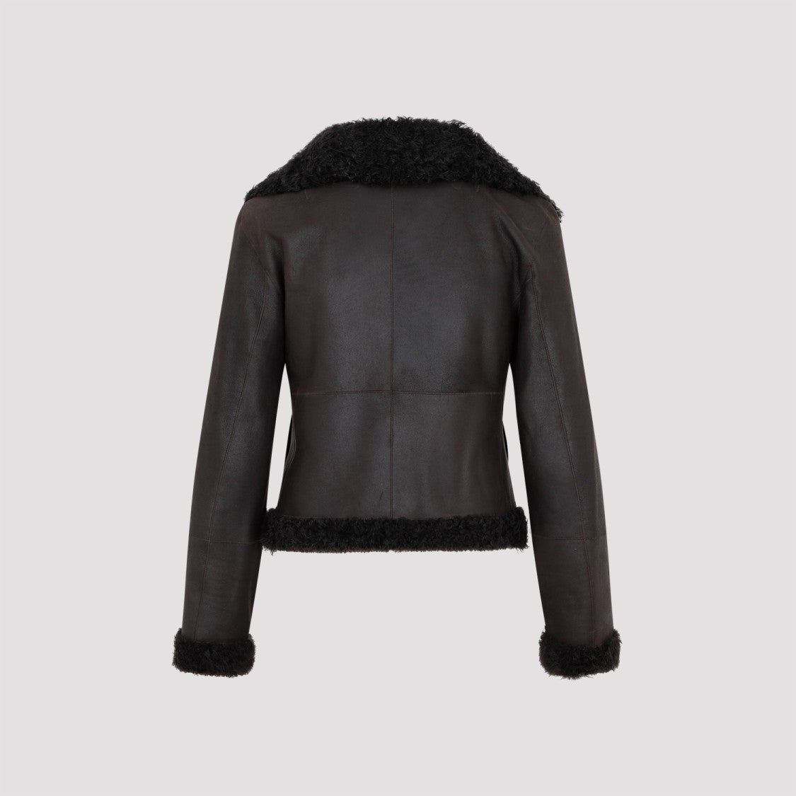 Akris Mocca Lamb Leather Jacket