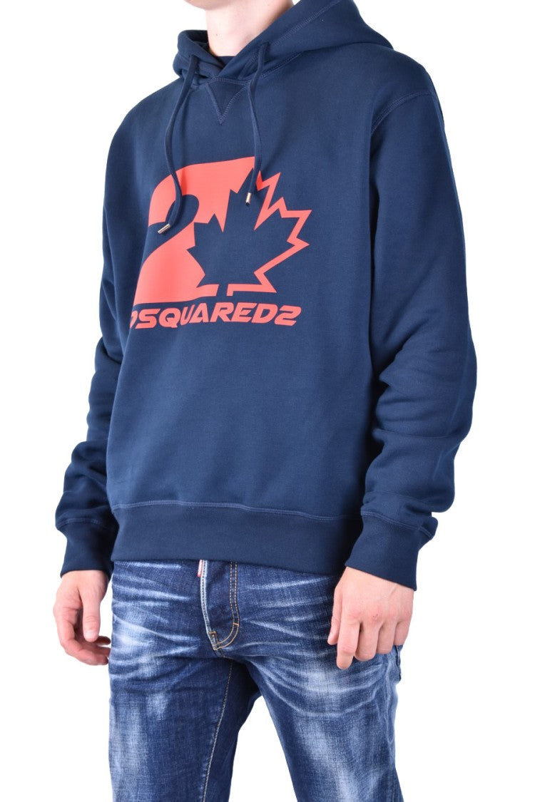 Dsquared2 Blue Hooded Sweatshirt