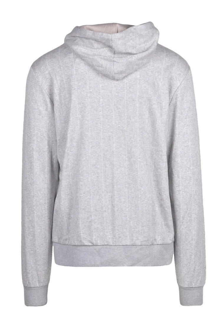 Eleventy Zip Sweatshirt Cashmere Silk - Light Grey