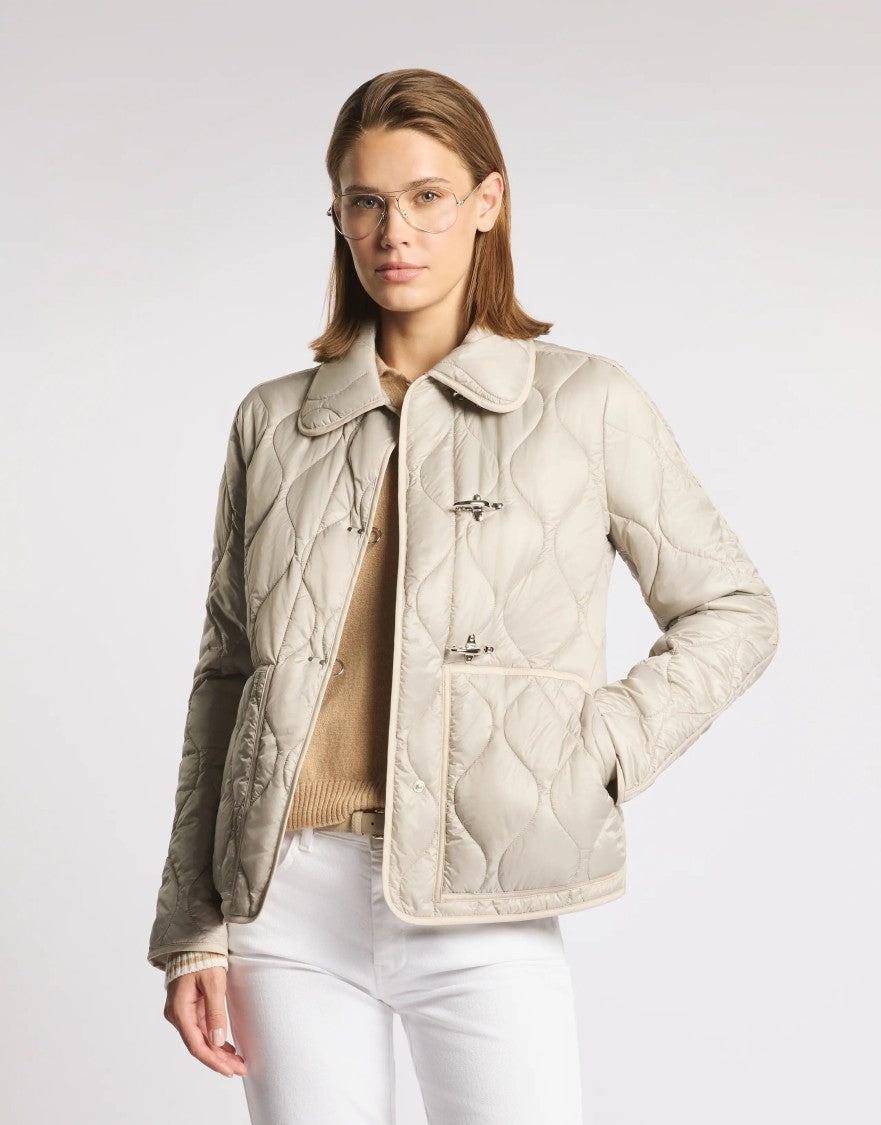 Fay Quilted Short Coat With Toggle Closures