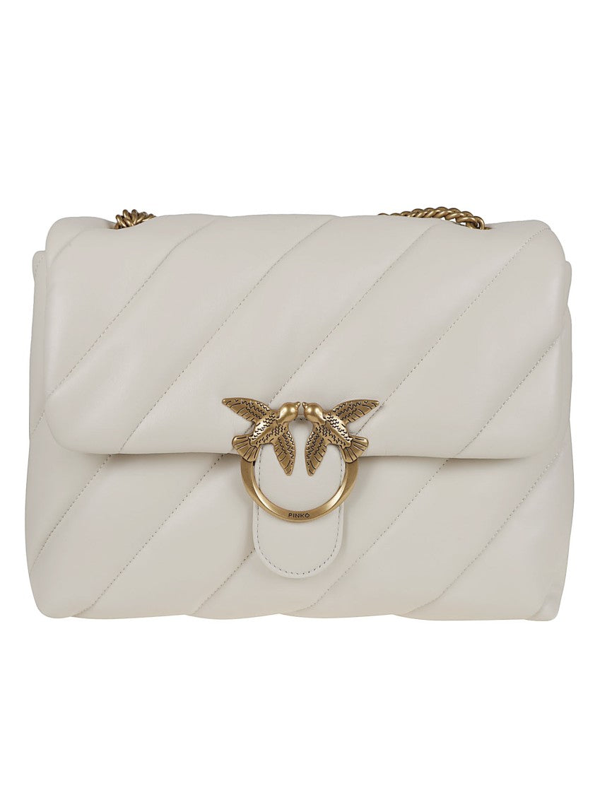 Pinko Quilted Leather Shoulder Bag