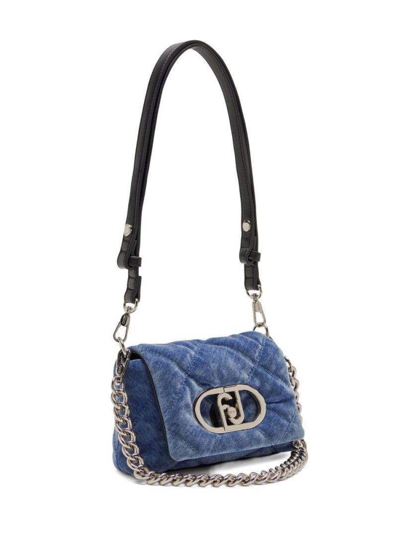Liu Jo Quilted Shoulder Bag With Metal Logo And Versatile Straps