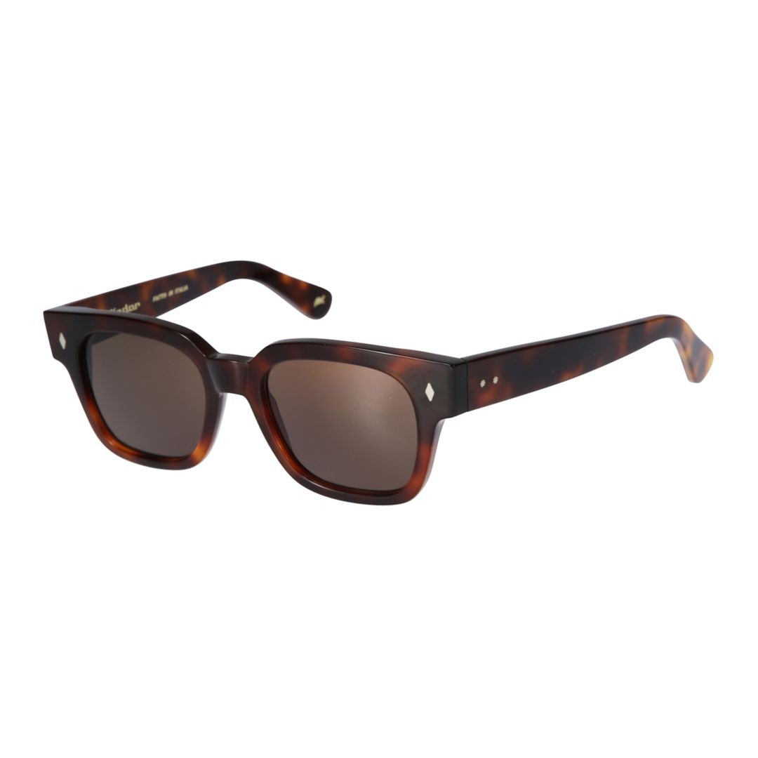 Kador Timeless 1962 Rectangular Tortoiseshell Sunglasses With Metallic Accents