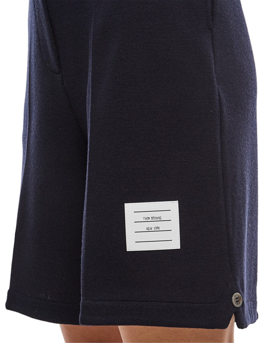 Thom Browne Tailored High-Waisted Shorts With Logo Detail