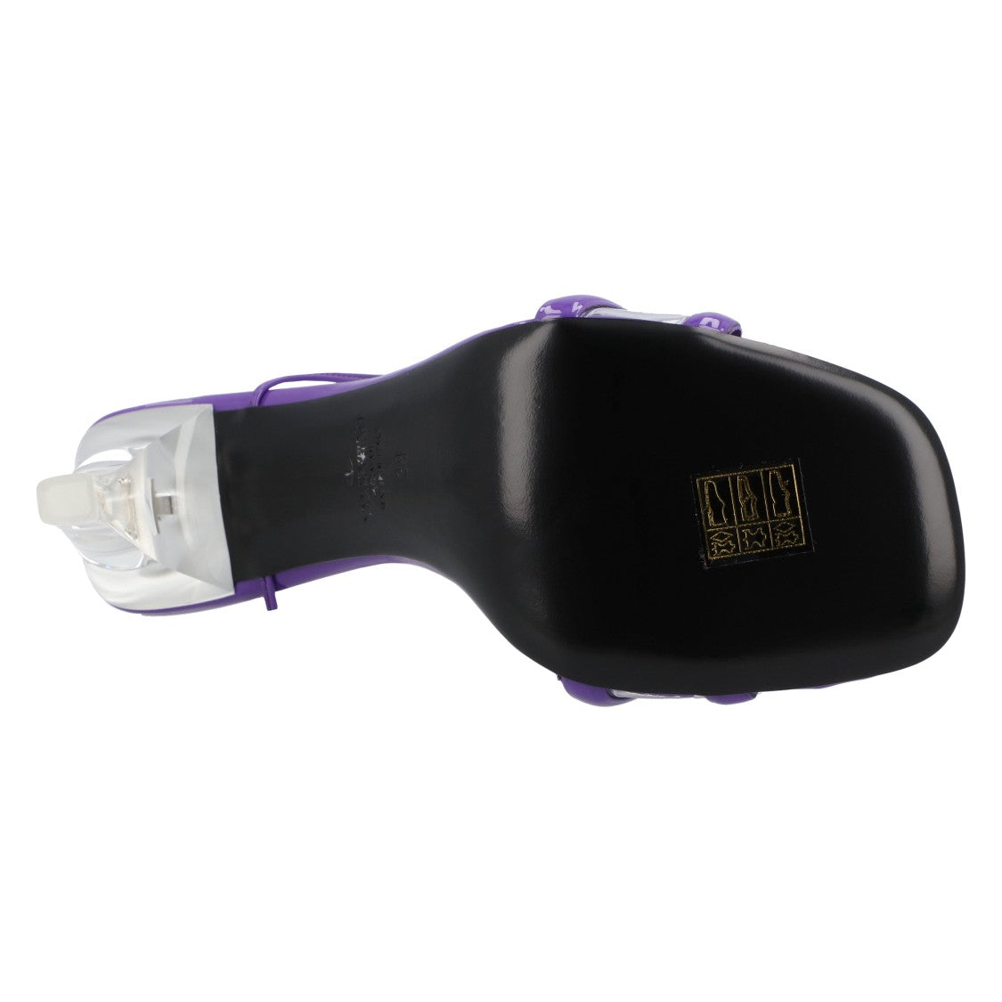 Valentino Purple Leather Chain Sandals Purple