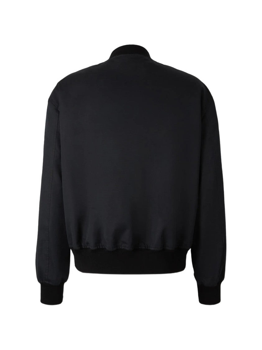 Jil Sander Black Sleek Minimalist Bomber Jacket