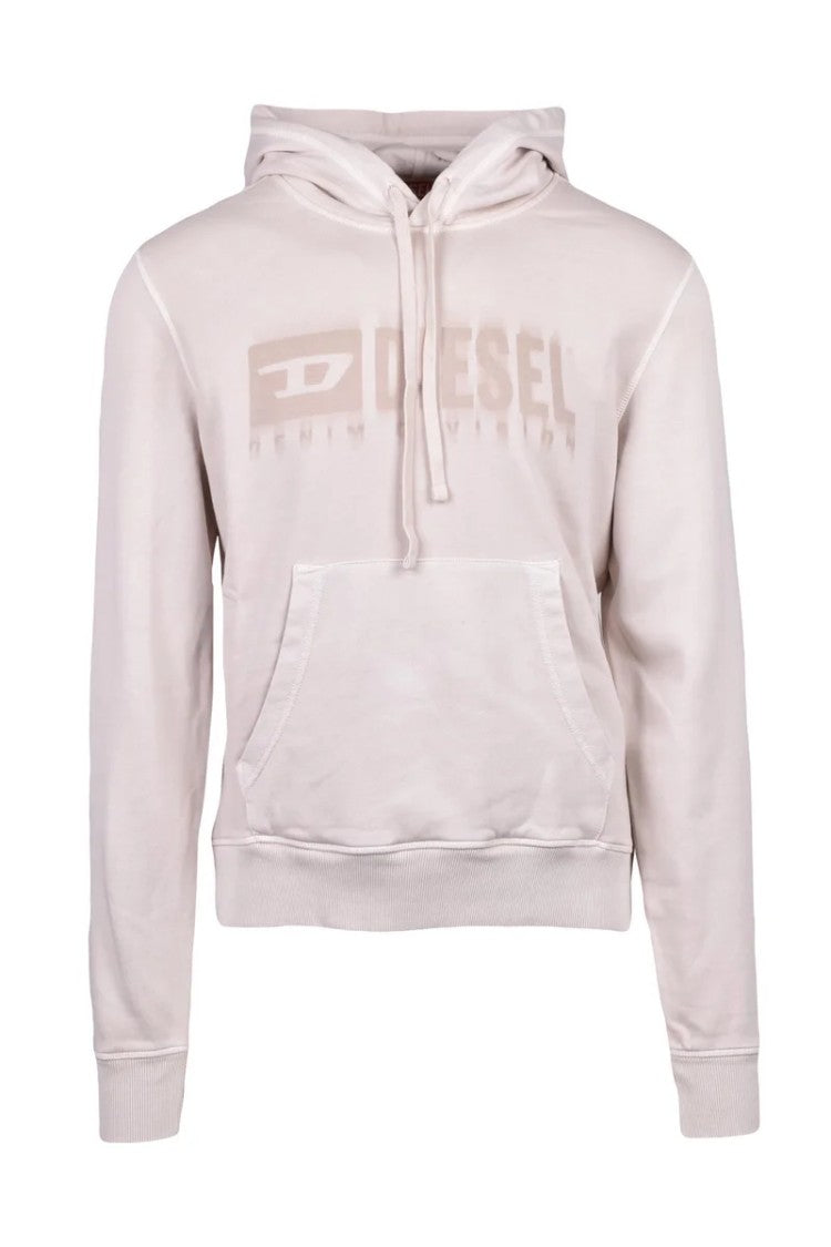 Diesel Beige Cotton Men's Hoodie
