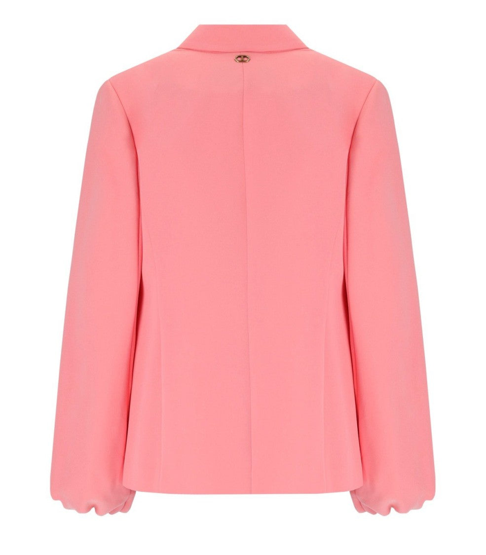 Twin-Set Pink Single-Breasted Blazer