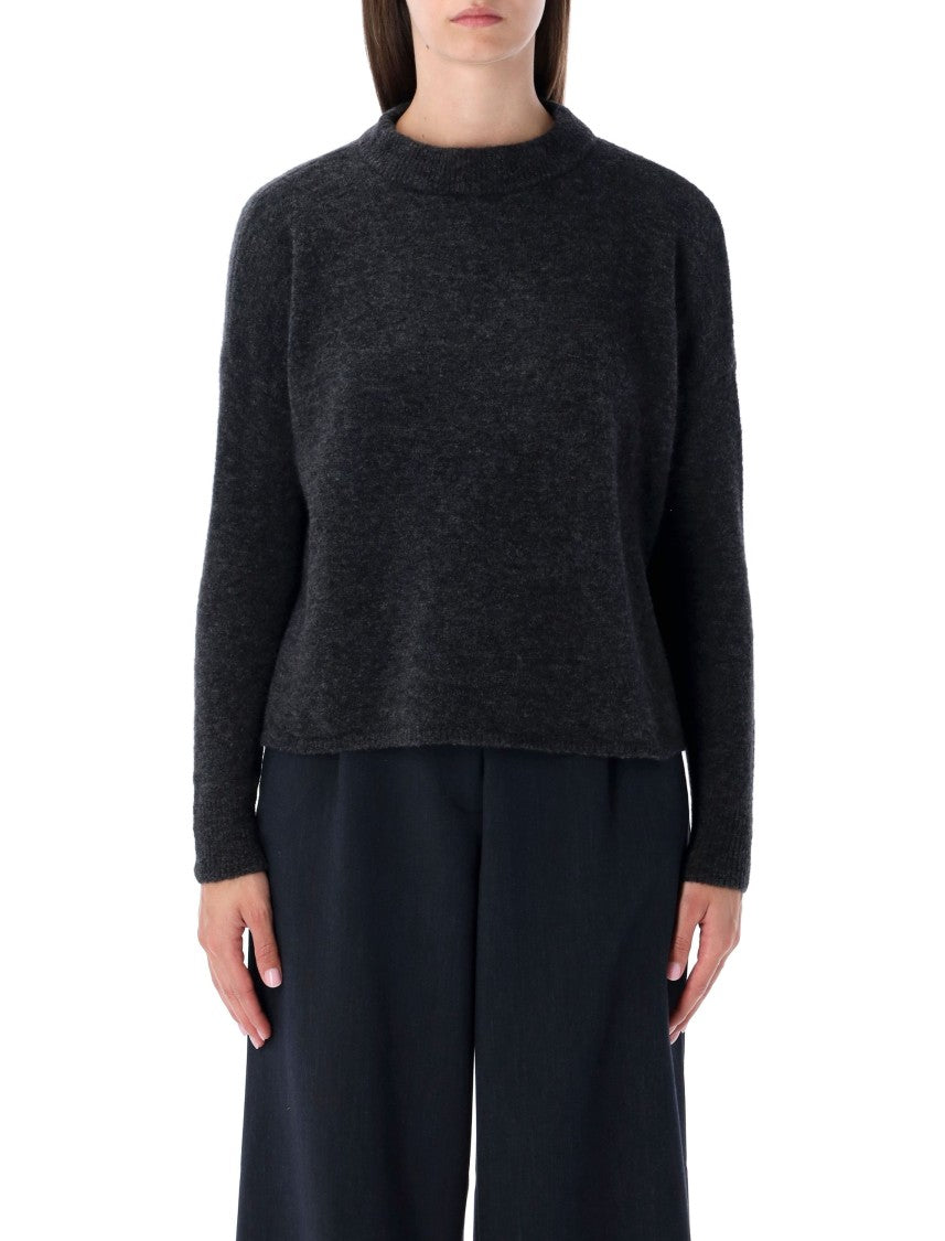Sessùn Charcoal Wool Knit Sweater With Relaxed Fit