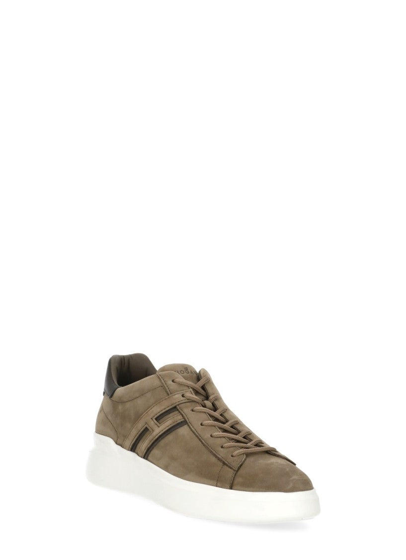 Hogan Brown Suede Low-Top Sneakers