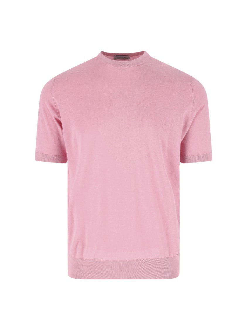 John Smedley Pink Kempton Sea Island Cotton T-Shirt
