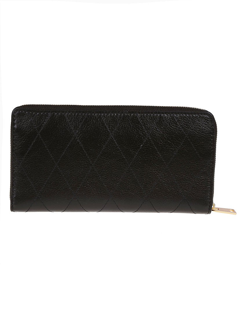Tory Burch Charlie Quilted Gold Accent Wallet